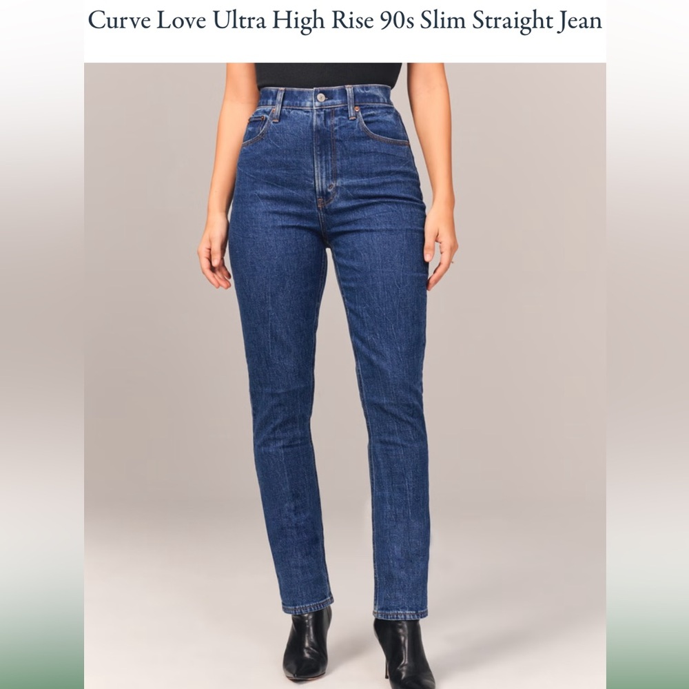 Abercrombie Curve Love Ultra High Rise 90s Slim Straight Jean size 28